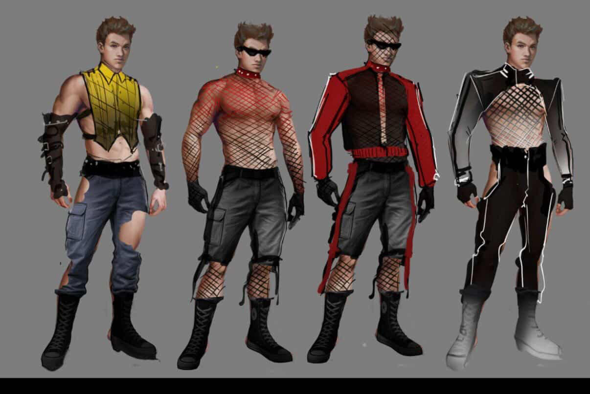 Studio dance-look costume concepts